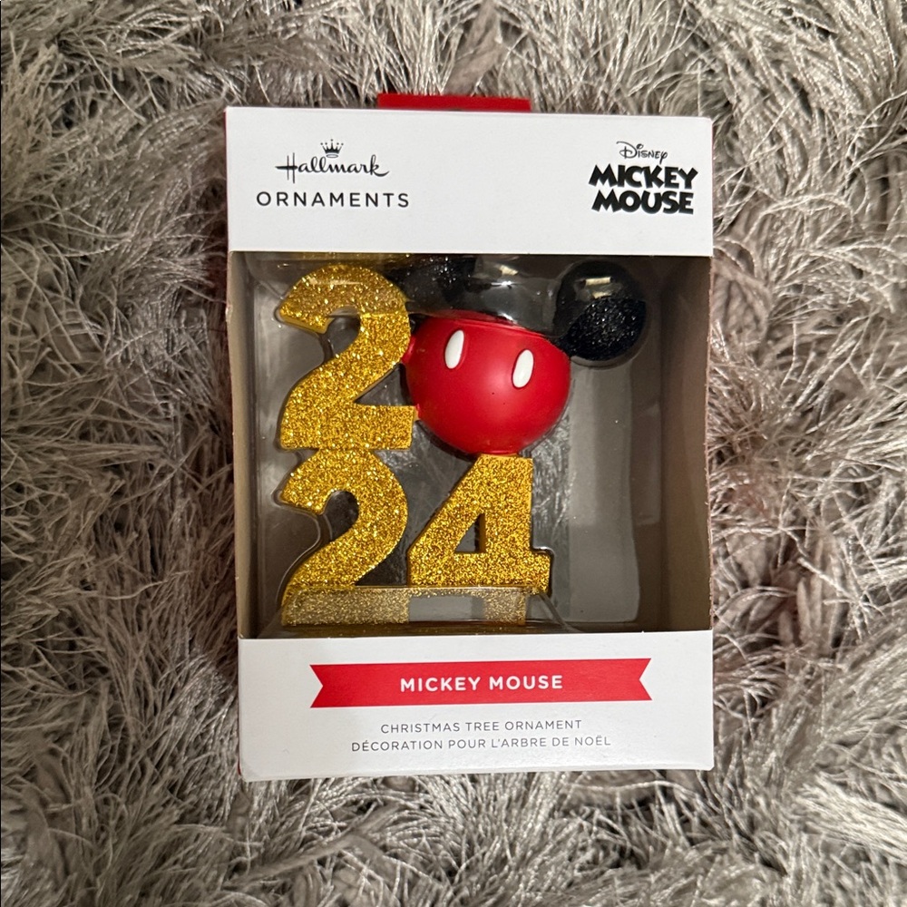 Disney Mickey Mouse Glittery Gold Ornament